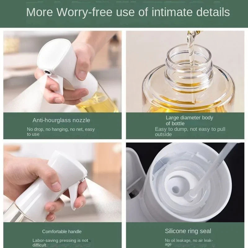 Spray Oil Sprayer Dispenser Bottle Kitchen Oils Spray Camping Beach Dispenser Olive Oil Oil Jar Baking Vinegar Soy Sauce Spray