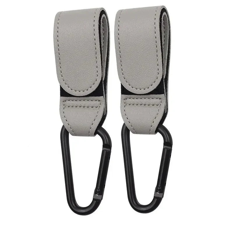1/2pcs PU Leather Baby Bag Stroller Hook Pram Rotate 360 Degree Rotatable Cart Organizer Pram Hook Crochet Stroller Accessories