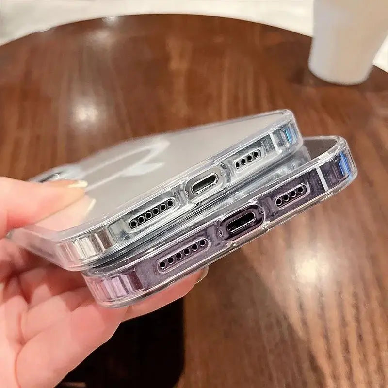Magsafe Wireless Charging Phone Case For iPhone 17 16 16E 15 14 13 12 11 Plus Pro Max XR Shockproof Magnetic Transparent Cover
