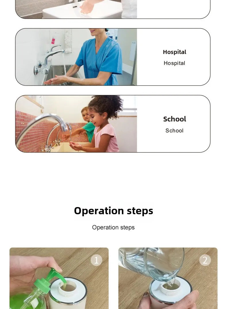 New intelligent induction multi gear contactless wall mounted vertical hand sanitizer rechargeable soap dispenser foam machine
