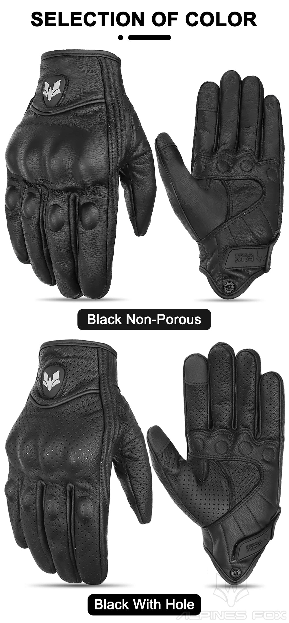 2023 Summer New Vintage Leather Motorcycle Gloves Men Black Wear-resistant Guantes Touchscreen Anti-slip Retro Motobiker Luvas