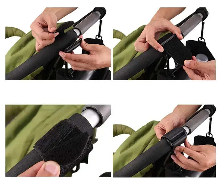 1/2pcs PU Leather Baby Bag Stroller Hook Pram Rotate 360 Degree Rotatable Cart Organizer Pram Hook Crochet Stroller Accessories
