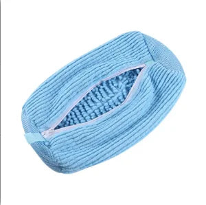 Durable Shoe Washing Machine Bag for All Shoe Types-Yellow with Blue Zipper,Ideal for Sneakers and Casual Shoes,Laundry Wash Bag