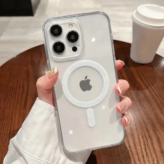 Magsafe Wireless Charging Phone Case For iPhone 17 16 16E 15 14 13 12 11 Plus Pro Max XR Shockproof Magnetic Transparent Cover