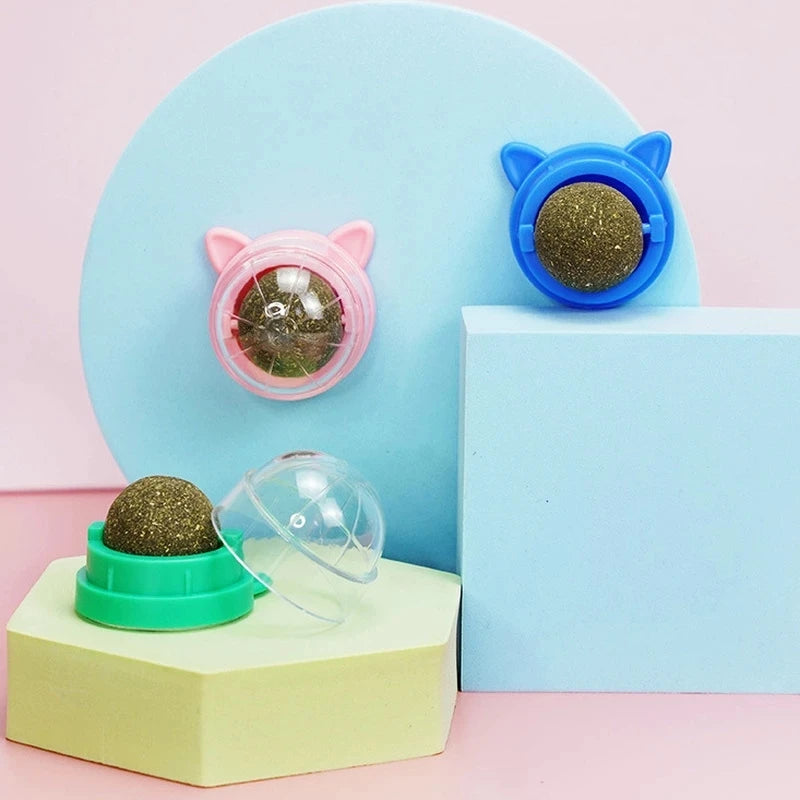 Pet Stuff Healthy Cat Catnip Toys Ball Cat Candy Licking Snacks Catnip Snack Nutrition Energy Ball Kitten Cat Toy Cat Supplies