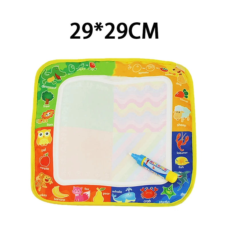 Coolplay Magic Water Drawing Mat Coloring Doodle Mat with Magic Pens Montessori Toys Painting Board Educational Toys for Kids
