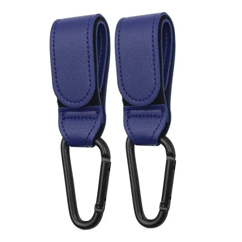 1/2pcs PU Leather Baby Bag Stroller Hook Pram Rotate 360 Degree Rotatable Cart Organizer Pram Hook Crochet Stroller Accessories