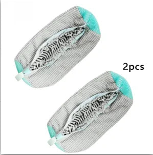 Durable Shoe Washing Machine Bag for All Shoe Types-Yellow with Blue Zipper,Ideal for Sneakers and Casual Shoes,Laundry Wash Bag