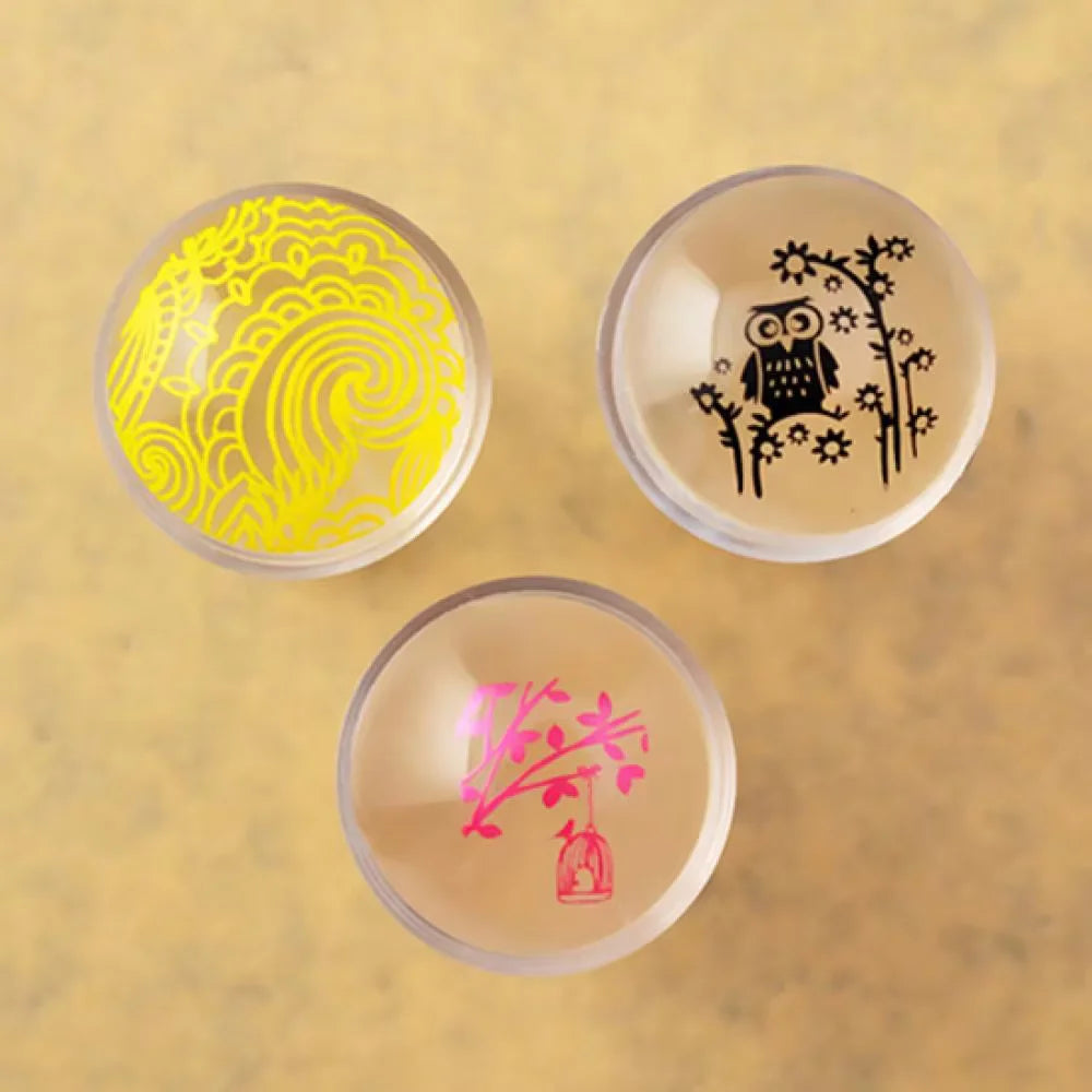 1pcs Transparent Silicone Nail Art Stamping Kit French Design For Manicure Plate Stamp Polish Seal Two Side Stamper Scraper Tool