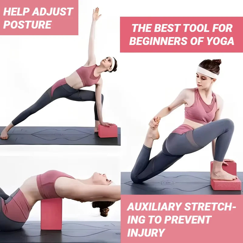 Yoga Blocks Gym Foam Brick Pilates Training Exercise Fitness Bolster Pillow Cushion Stretching Body Shaping Building Cubes
