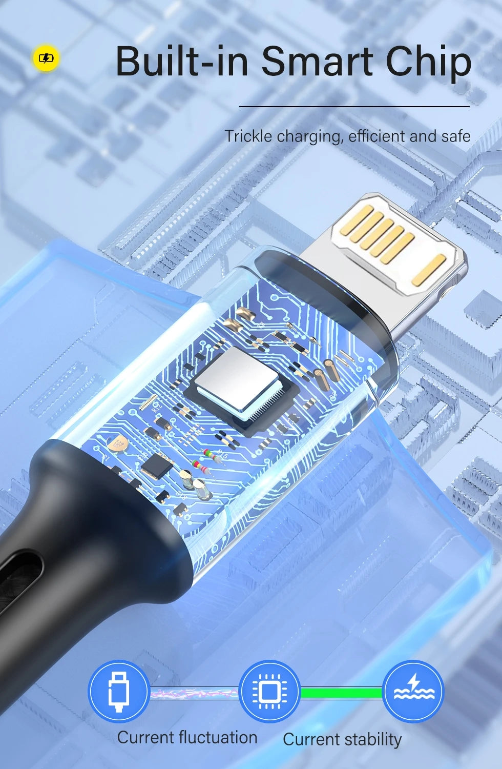 3A USB Cable For iPhone 14 13 12 11 Pro Max X XR 6s 7 8 Plus 0.25m 1m 2m Lead Mobile Phone Fast Charging Cord Data Charger Wire