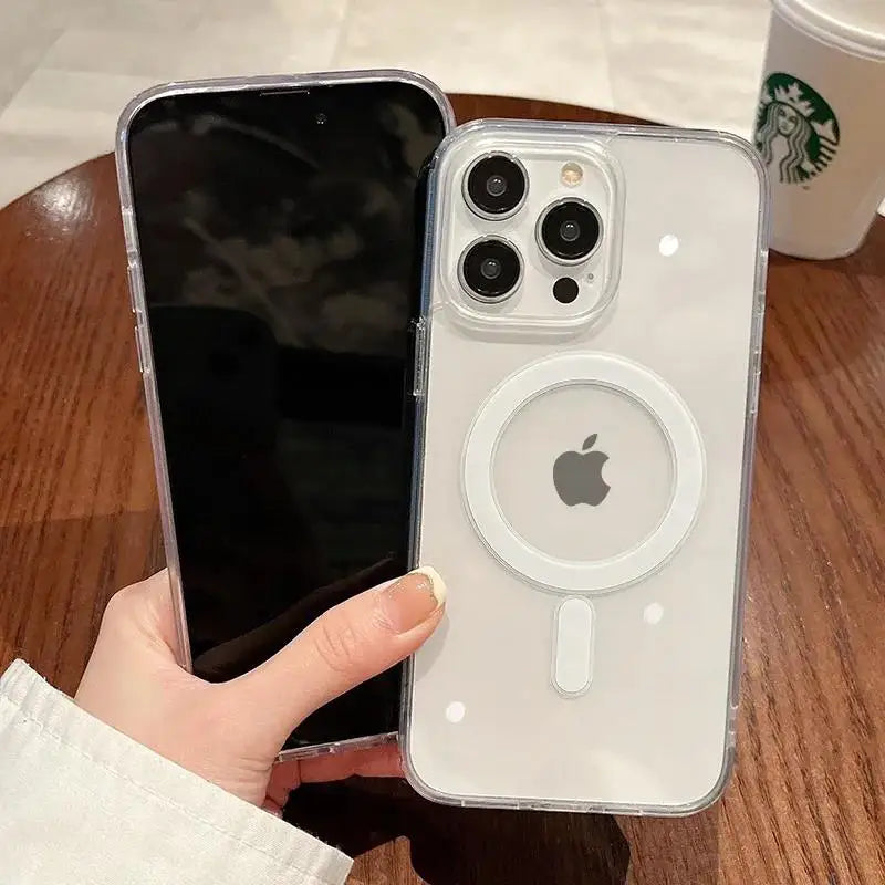 Magsafe Wireless Charging Phone Case For iPhone 17 16 16E 15 14 13 12 11 Plus Pro Max XR Shockproof Magnetic Transparent Cover