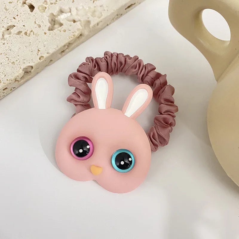2023 New Women Cute Cat Rubber Bands Elastic Hair Bands Korean Headwear Children For Girls Lovely Hair Accessories Ornaments