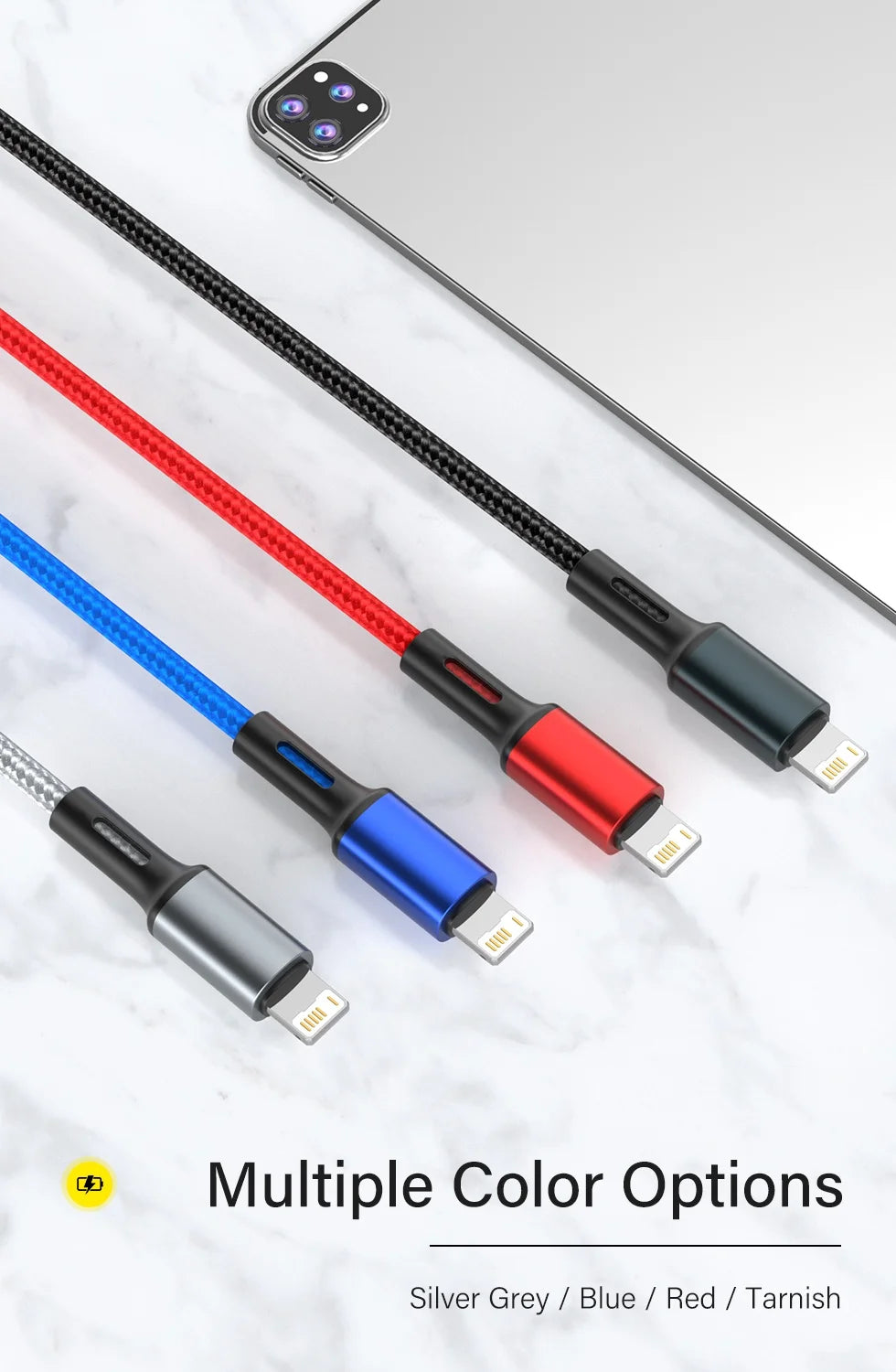 3A USB Cable For iPhone 14 13 12 11 Pro Max X XR 6s 7 8 Plus 0.25m 1m 2m Lead Mobile Phone Fast Charging Cord Data Charger Wire
