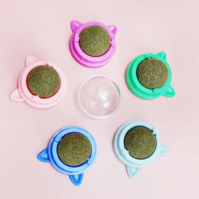 Pet Stuff Healthy Cat Catnip Toys Ball Cat Candy Licking Snacks Catnip Snack Nutrition Energy Ball Kitten Cat Toy Cat Supplies