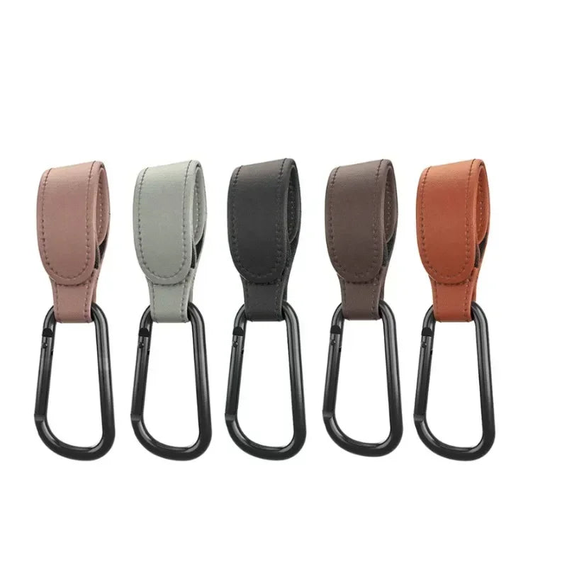 1/2pcs PU Leather Baby Bag Stroller Hook Pram Rotate 360 Degree Rotatable Cart Organizer Pram Hook Crochet Stroller Accessories