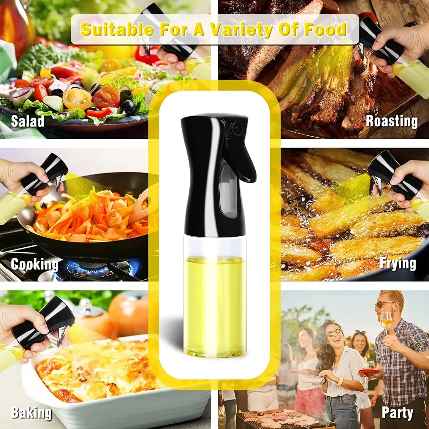 200/300/500ml Spray Oil Polisher Spray Oil Dispenser Spray  Purpose Kitchen Oil Sprayer Can Leakproof Bottle Kitchen Household