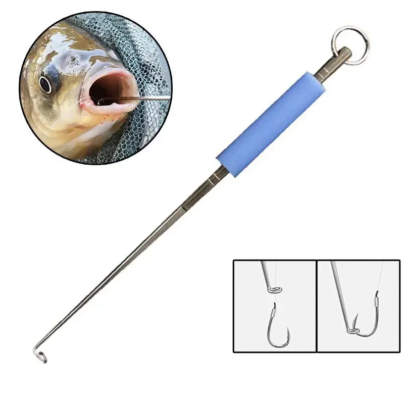 1pc Fishing Hook Remover  Stainless Steel Fishhook Dehooker Hook Detacher Extractor Rapid Decoupling Fishing Tools