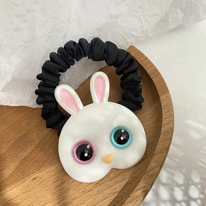 2023 New Women Cute Cat Rubber Bands Elastic Hair Bands Korean Headwear Children For Girls Lovely Hair Accessories Ornaments