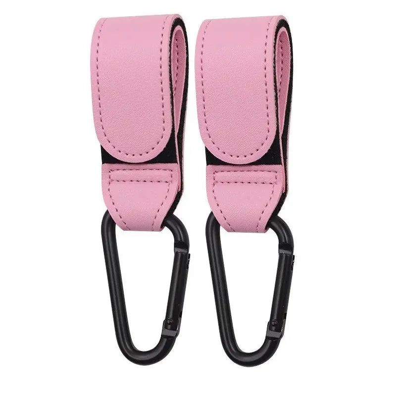 1/2pcs PU Leather Baby Bag Stroller Hook Pram Rotate 360 Degree Rotatable Cart Organizer Pram Hook Crochet Stroller Accessories