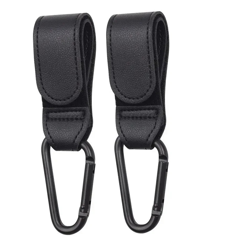 1/2pcs PU Leather Baby Bag Stroller Hook Pram Rotate 360 Degree Rotatable Cart Organizer Pram Hook Crochet Stroller Accessories