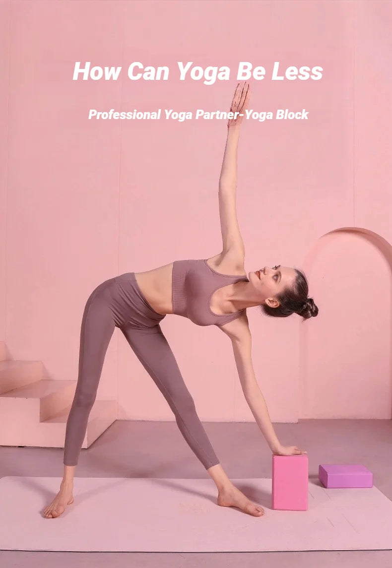 Yoga Blocks Gym Foam Brick Pilates Training Exercise Fitness Bolster Pillow Cushion Stretching Body Shaping Building Cubes
