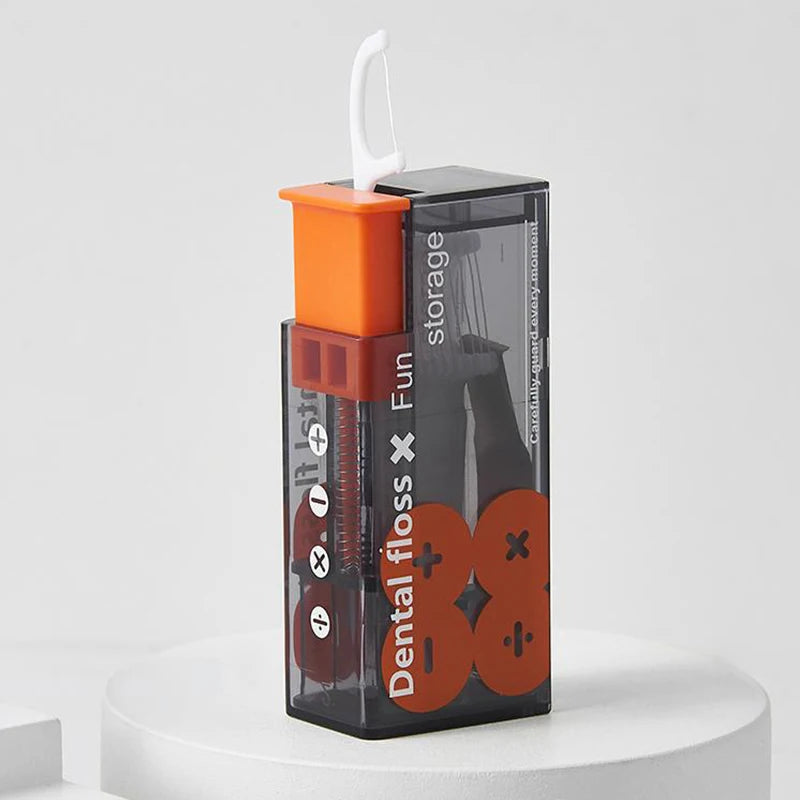 Dental Floss Dispenser Containing 10Pcs Floss Dental Floss Storage Box Auto Refillable Oral Hygiene Care Floss Pick
