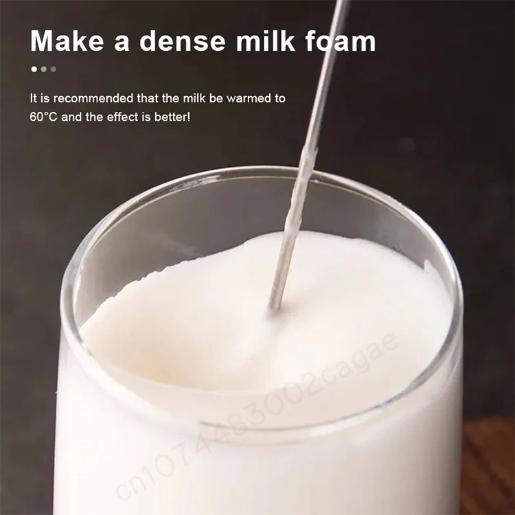 Electric Milk Frother 2 In 1 Rechargeable  Blender Stainless Steel 3 Speeds Coffee Mixer Egg Beater Handheld Foam Maker Tools