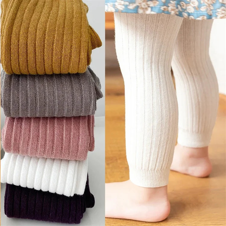Lawadka Kids Girl Pants Spring Autumn Leggings For Girls Knitted Children's Trousers 0-4Years Toddler Baby Pantyhose 2024 New