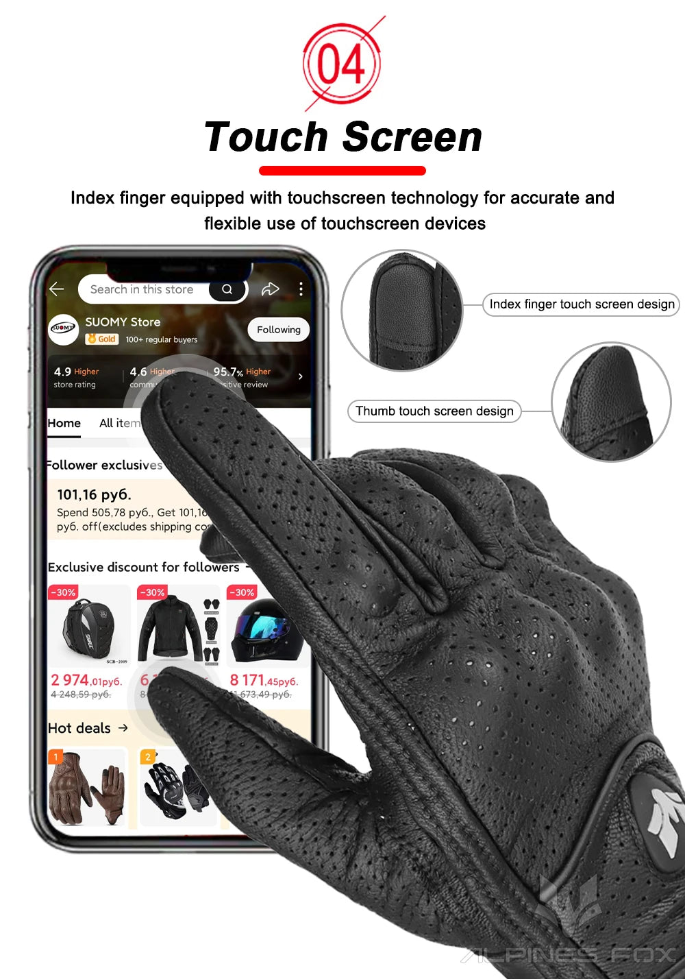 2023 Summer New Vintage Leather Motorcycle Gloves Men Black Wear-resistant Guantes Touchscreen Anti-slip Retro Motobiker Luvas