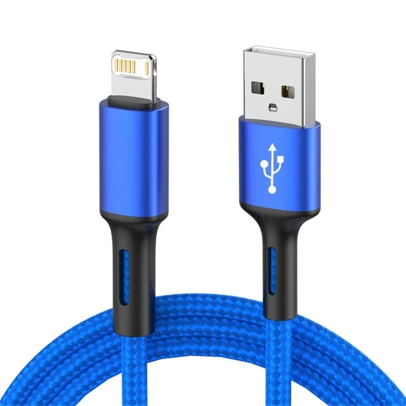 3A USB Cable For iPhone 14 13 12 11 Pro Max X XR 6s 7 8 Plus 0.25m 1m 2m Lead Mobile Phone Fast Charging Cord Data Charger Wire