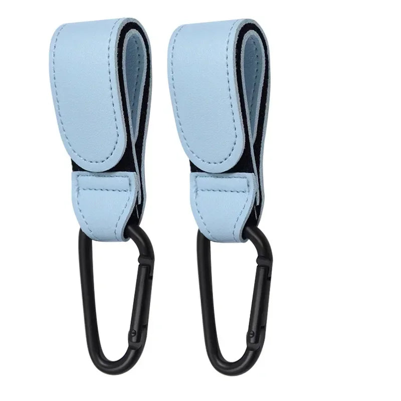 1/2pcs PU Leather Baby Bag Stroller Hook Pram Rotate 360 Degree Rotatable Cart Organizer Pram Hook Crochet Stroller Accessories