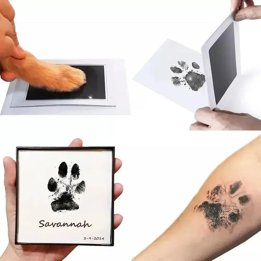 Cat Dog Paw Print Ink Kit Pad Baby Footprints Newborn Shower Handprint Easy Diy Clean Touch Inkless Safe Non-toxic Pet Souvenir