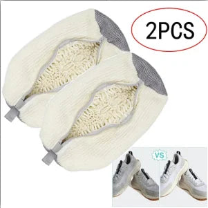 Durable Shoe Washing Machine Bag for All Shoe Types-Yellow with Blue Zipper,Ideal for Sneakers and Casual Shoes,Laundry Wash Bag