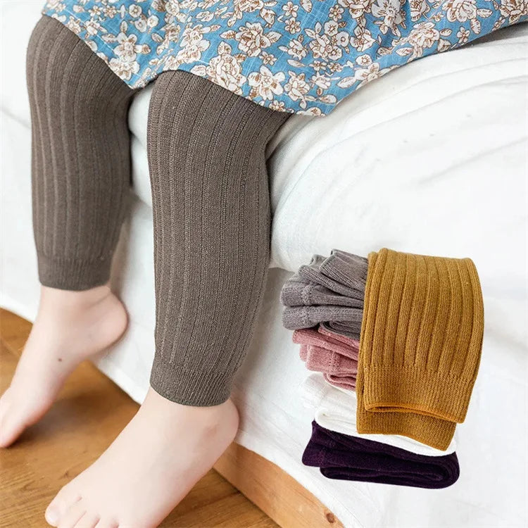 Lawadka Kids Girl Pants Spring Autumn Leggings For Girls Knitted Children's Trousers 0-4Years Toddler Baby Pantyhose 2024 New