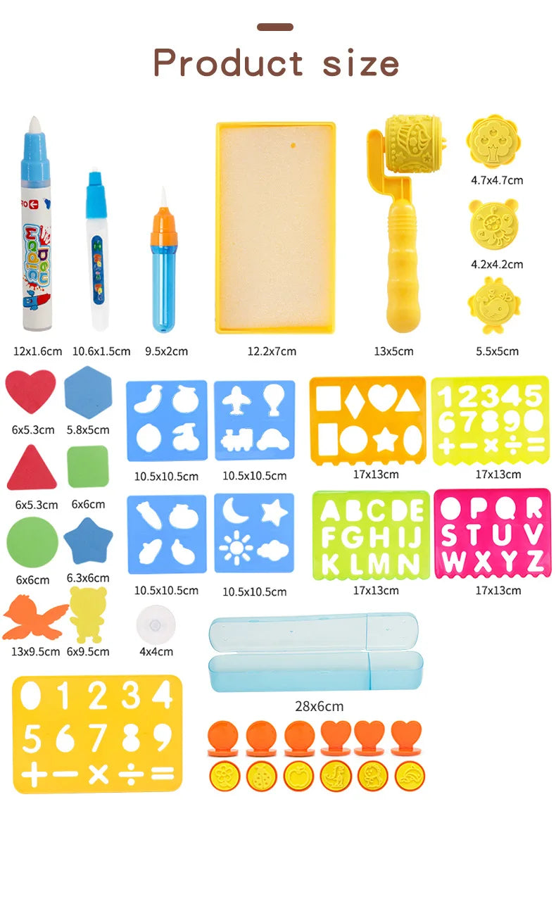 Coolplay Magic Water Drawing Mat Coloring Doodle Mat with Magic Pens Montessori Toys Painting Board Educational Toys for Kids